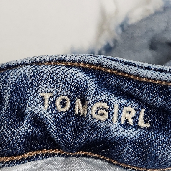 American Eagle Tomgirl distressed denim shorts 8 - Picture 12 of 16